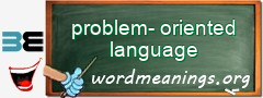 WordMeaning blackboard for problem-oriented language